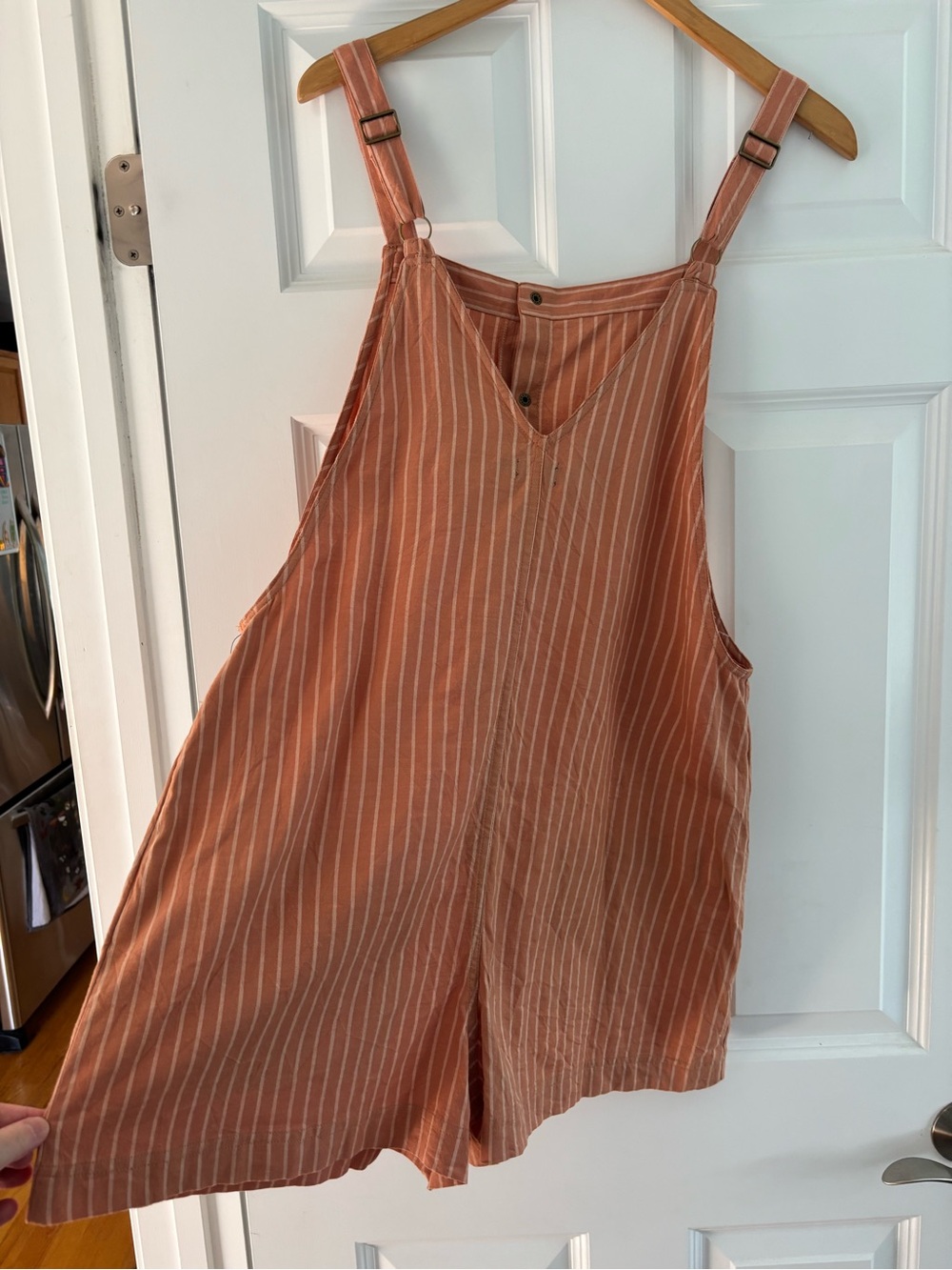 Volcom stone strut pocket romper sand striped XL new overalls - Picture 4 of 11